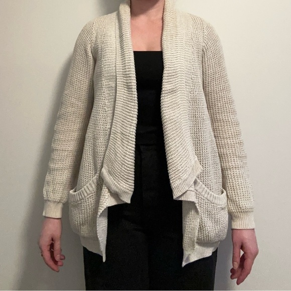 Monk & Lou cardigan with pockets, small, beige - Picture 1 of 5
